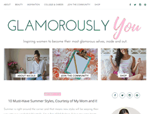 Tablet Screenshot of glamorouslyyou.com